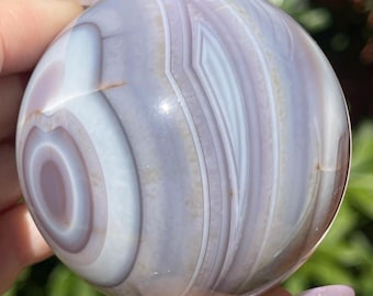 Botswana Agate Statement SPHERE, Purple Blue Agate Crystal Ball (439)