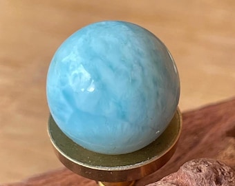 Larimar Sphere, Dominican Republic Larimar Crystal Orb (339)