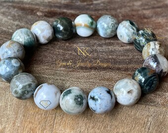 1st Vein Ocean Jasper Beaded Bracelet - Collectors edition Jasper jewelry #31