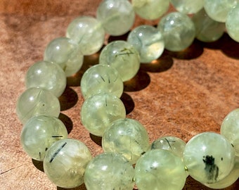 Prehnite Bracelet, HQ Crystal Beads and Gifts