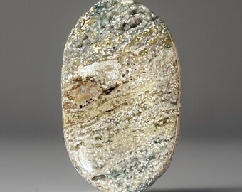Orbicular Ocean Jasper XL Palmstone, Yellow Blue Madagascar Jasper Large Stone, Energy Flow Crystal, Crystal Grids & Meditation