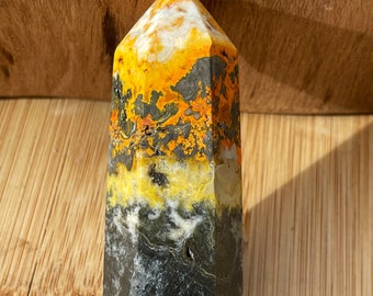 Jasper Tower | Orange Yellow Grey Black White Jasper | AAA grade Crystal | Crystal gifts, Collectors quality