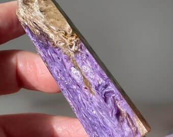 Charoite Tower HQ Point Carving with Flash and beautiful patterns