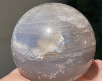 Blue Rose Quartz Sphere, High Quality Rare Madagascar Quartz, Collector’s Crystal Gift, #89
