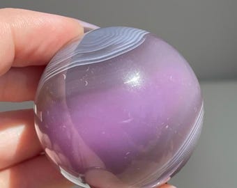 Rare JELLY Agate SPHERE from Madagascar, Purple Agate Crystal Ball