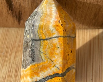 Jasper Tower with Orange Yellow Grey Black White Colors | AAA grade Crystal | Crystal gifts, Collectors quality