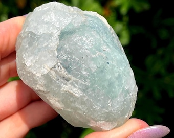 Aquamarine Specimen: Gem Quality  Natural  Rough Aquamarine 170.11 grams / 850.65 ct