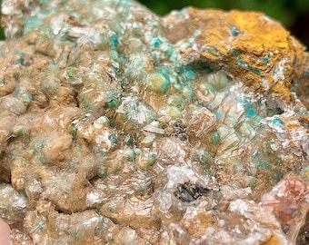 Rare Rosasite Large Specimen from Ojuela Mine, Durango Mexico – Collector’s Mineral