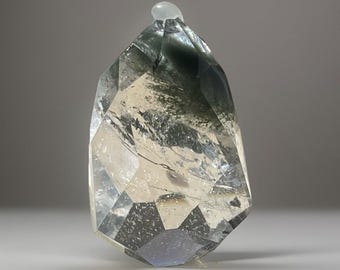 Faceted Garden Quartz Crystal Drop: Unique Crystal Gift