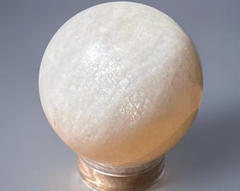 Natrolite Sphere with Rainbow sparkling flash:  Collectors Crystal Sphere