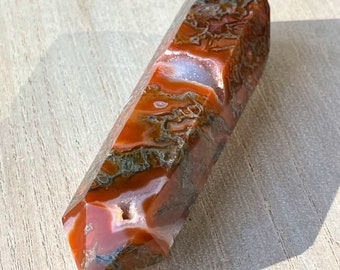 Red Moss Agate Druzy Tower