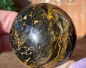 Pietersite Large Sphere - No. 83,  Root Third Eye Chakra