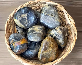 Brazilian Onyx River Tumble Large Crystal Stone, Polished Pocket Crystal - You Pick