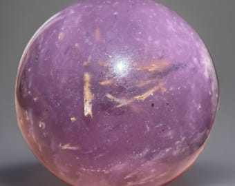 Pink Tourmaline Sphere, Purple Tourmaline Natural Crystal Home Décor, Tourmaline & Dendrites Gem sphere