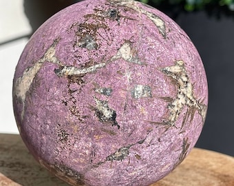 Purpurite Heterosite XXL sphere from Namibia, Manganipurpurite, Na-Purpurite, AAA Grade Crystal Rare Crystals