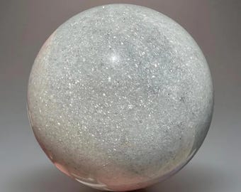 Sage Mica Shimmering Sphere - Unique New Crystal Find from Brazil