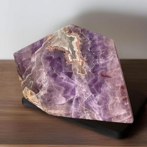 Amethyst Lace Agate Polished Natural Crystal Slab