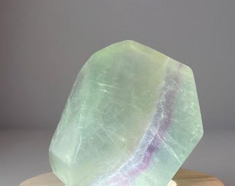 Candy Fluorite Unique Polished Freeform •  Pastel Crystal Pebble • Fluorite Soft Blue Pocket Stone