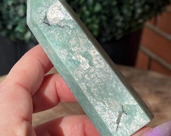 Amazonite Flashy Crystal Tower