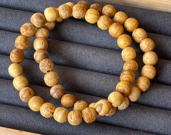 Palo Santo Beaded Bracelet - 8mm Beads, Natural Wood Beads, Layering Jewelry