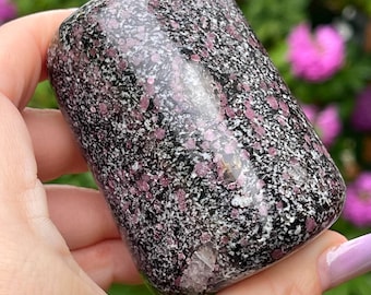 Spinel in Matrix Freeform  • Ruby Spinel Natural Polished Stone • Rare  Crystal