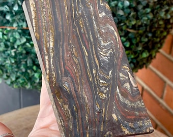 Tiger Iron Slab from Australia, Natural Stone Lapidary Plate
