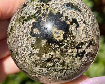 Epidote Large Sphere: Rare Collectors Crystal Ball (428)