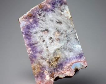 Flower Amethyst XXL Slab | Pink Flower Amethyst | Large Amethyst Crystal Slab | Mineral specimens High Grade