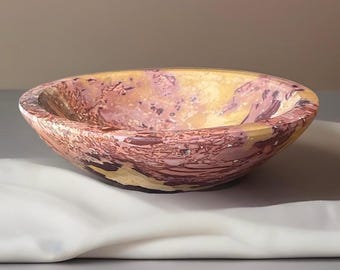 Mookaite Jasper Crystal Large Bowl • Jewelry Trinket Dish • Colorful Natural Stone Home Decor Gift