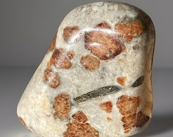 GARNET in WOLLASTONITE with Epidote Polished Freeform - Namibia