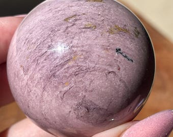 Pink Mookaite Jasper Sphere - Unique Natural Crystals