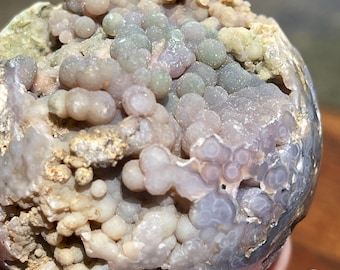 Grape Agate Sphere , Purple Grape Agate Cluster , Green Sparkly Grape Agate Specimen Ball