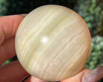 Green Onyx Sphere - Natural Crystal Ball