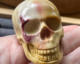 Mookaite Jasper Crystal Skull: Colorful Mookite Carving ( 447 )