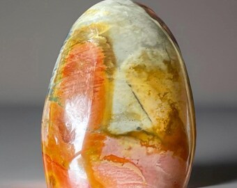 Polychrome Jasper Freeform • Natural Colorful Polished Stone Flame • Crystals for Gifting & Collecting