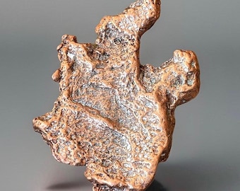 Native Copper Heart Specimen - Rare Natural Enigmomorph Mineral - Raw Michigan Copper Nugget for Collectors & Unique Gifts