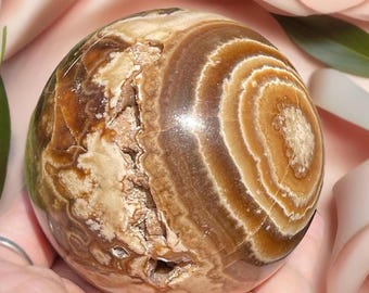 Chocolate Calcite Premium Statement Sphere - #65