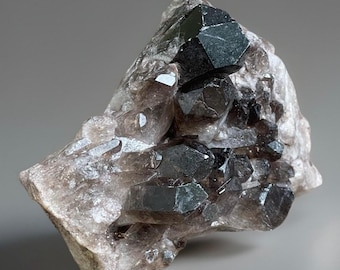 Smoky Quartz Crystal Large Cluster, Collector Specimen for Activation, Meditation, Crystal Grids & Display, Statement Chocolate Brown Quartz