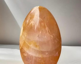 Golden Healer Rose Quartz Freeform, Unique Polished Crystal, Rare XL Crystals