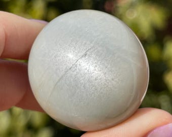 Sage Moonstone Sphere, Natural Silky Grey Moonstone Orb (351)