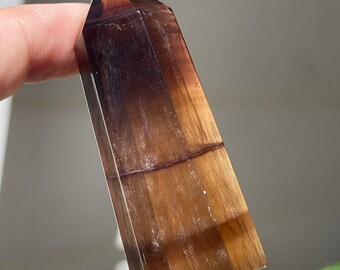 Deep Honey Fluorite Tower, AAA HQ Crystals, #28