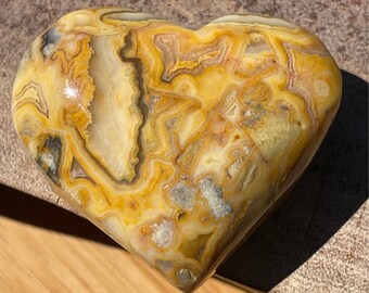 Crazy Lace Agate Crystal Heart