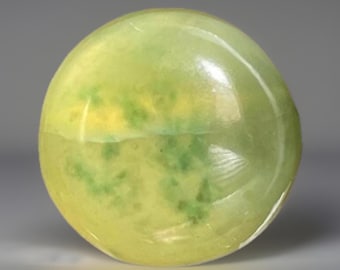 Hydrogrossular Garnet 23.35 ct Round Cabochon, Rare Green Garnet 18mm, Grossular Garnet