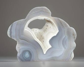 Sugar Druzy Agate Rabbit XL Slab, Agate Animal Carvings, Easter Home Decor & Crystal Gifts