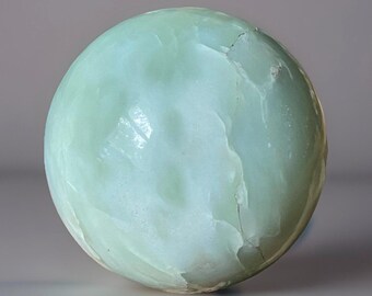 Jadeite Sphere, Natural Rare mineral form of Jade, Metaphysical Home decor, Translucent Jadeite Large Ball