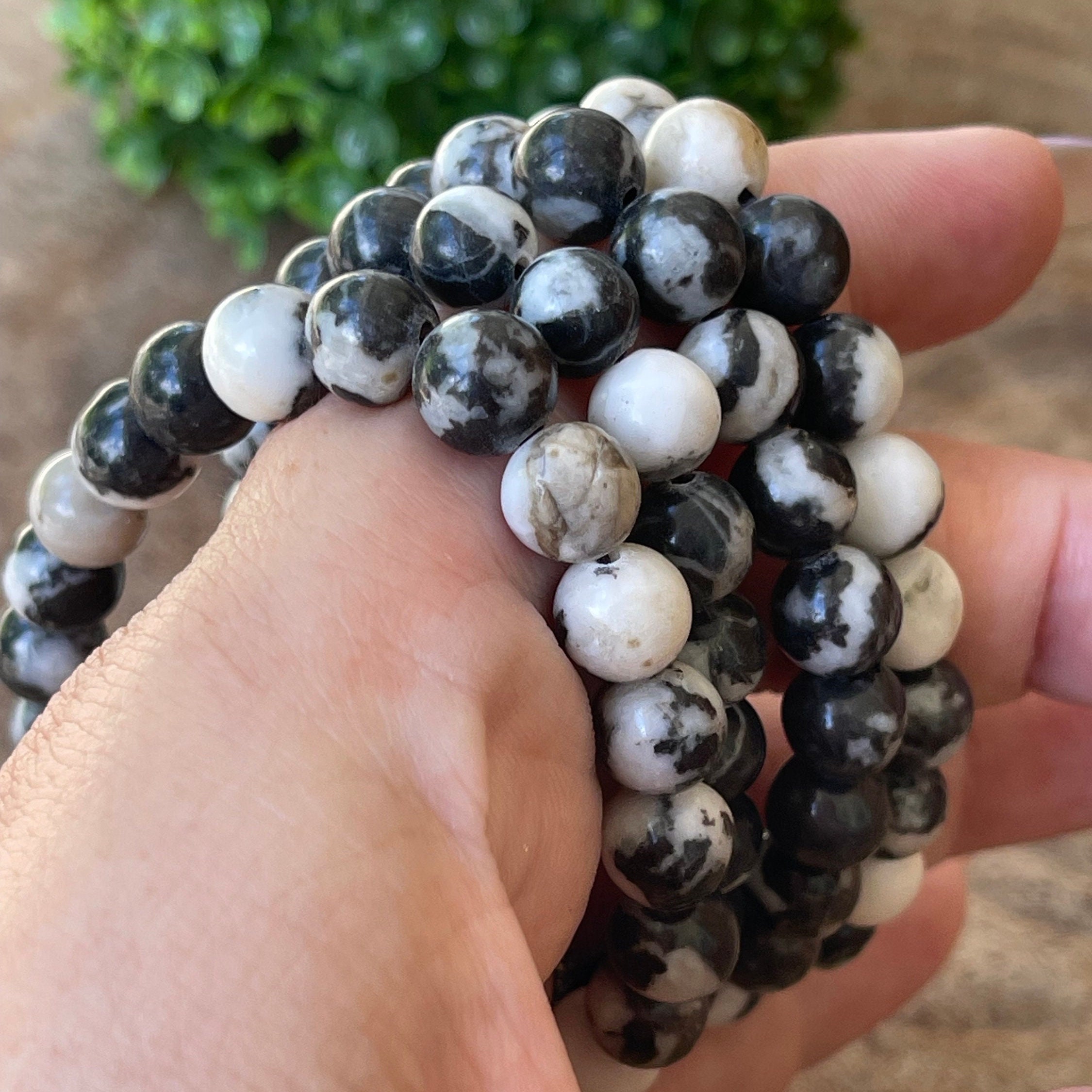 STONE BEAD BRACELET 8 MM GRAPE STONE BEAD BRACELET 8 MM GRAPE