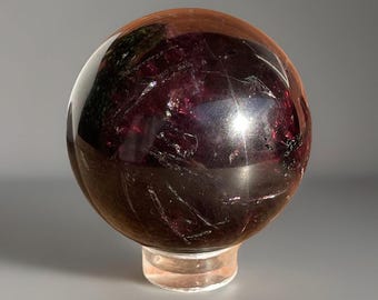 Garnet Double Star Sphere AAA Quality Rare Collectible Crystal, Chatoyant Garnet Gemstone Ball