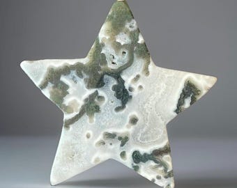 Moss Agate Crystal Star