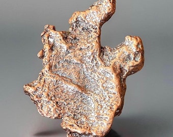Native Copper Heart Specimen - Rare Natural Enigmomorph Mineral - Raw Michigan Copper Nugget for Collectors & Unique Gifts