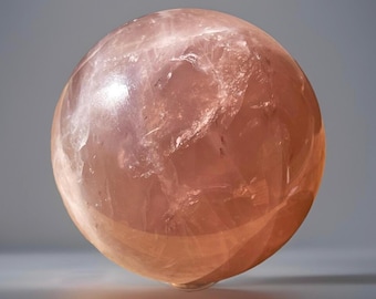 Lavender Blue Rose Quartz Sphere with Asterism, Madagascar Rose Quartz Gemstone Ball